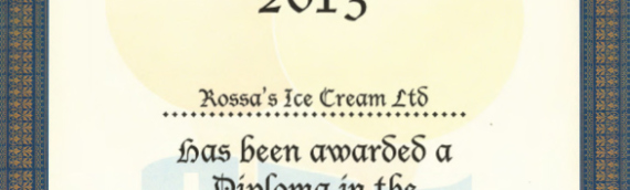 National Ice Cream Competition 2013 – Black Cherry Certificate